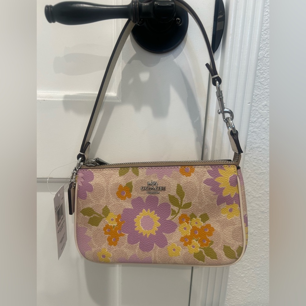 Coach Nolita Signature Floral Beige Mini Bag